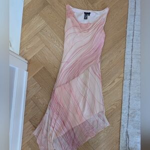 BCBGMaxAzria Pink and White Striped Dress